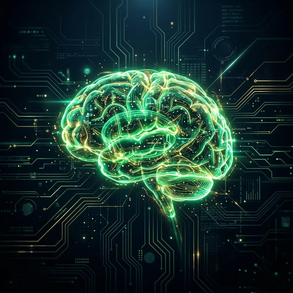 AI Knowledge Intelligence & Digital Learning technology illustration